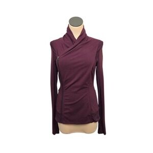 Lululemon Jacket Womens 6 Asymmetrical Zip Scuba Sweatshirt Fitted Pullover